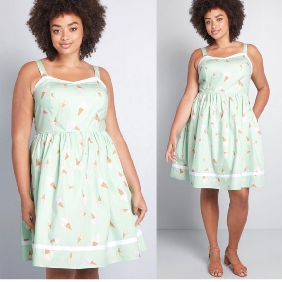 Modcloth Dresses & Skirts - Modcloth Sweetest Treat Fit and Flare Dress. XL.
